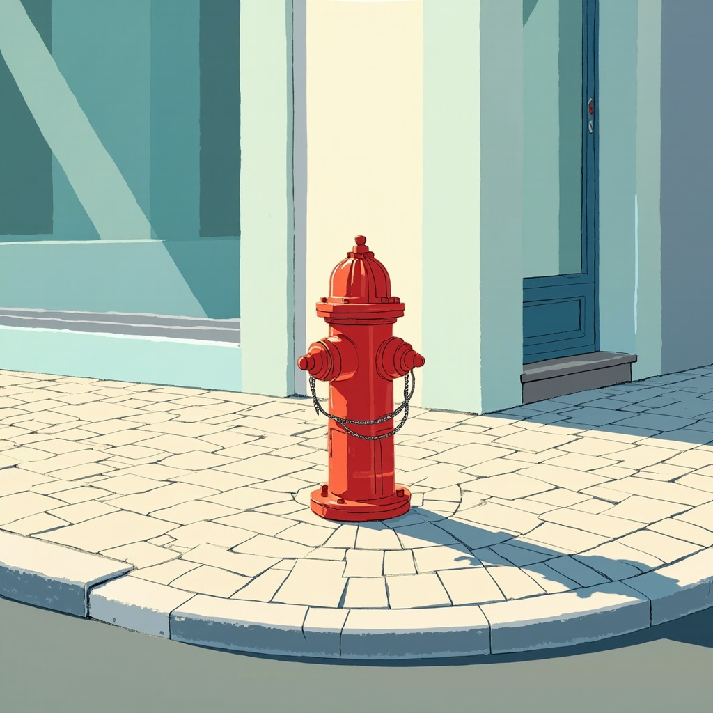 on the corner
