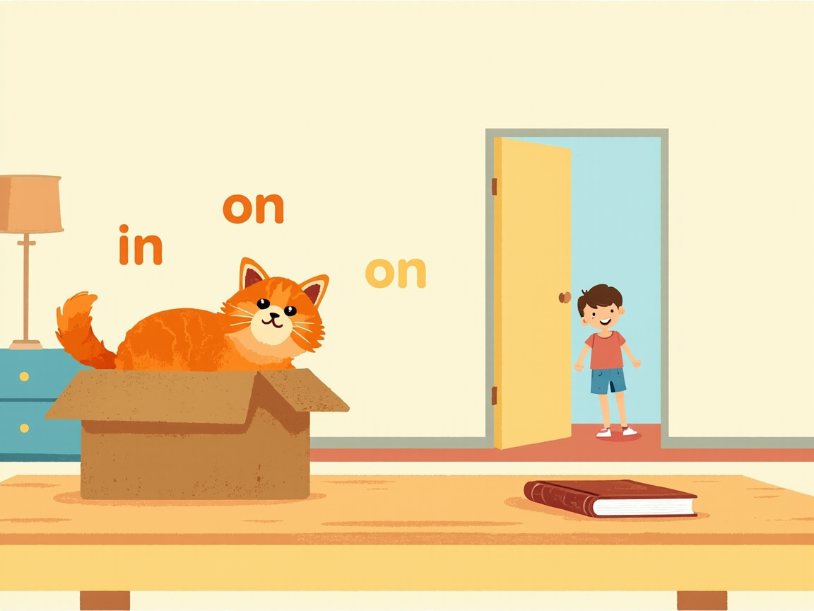 Prepositions of Place: in, on, at