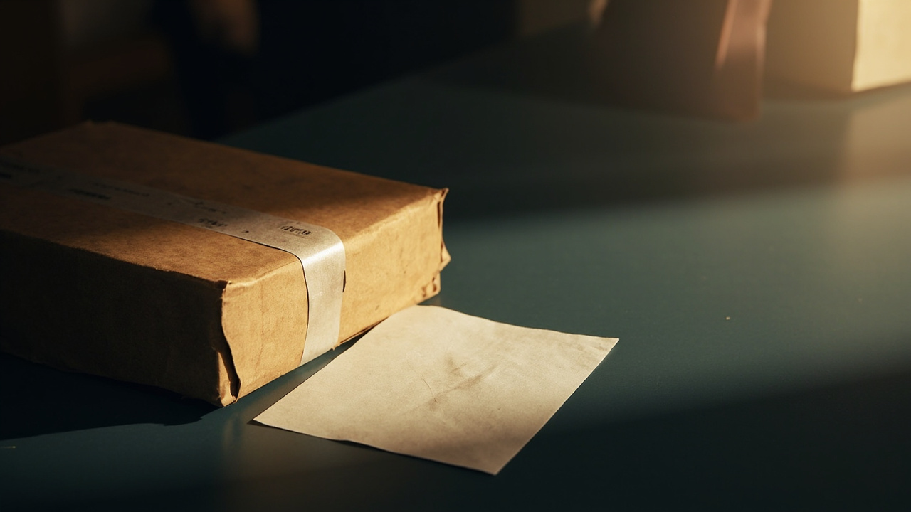 Ein Paket bei der Post abholen