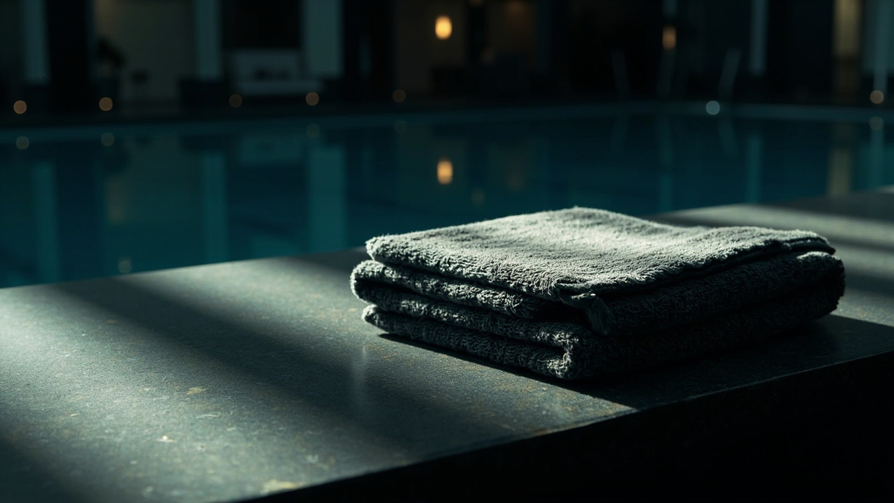Im Schwimmbad ein Handtuch ausleihen