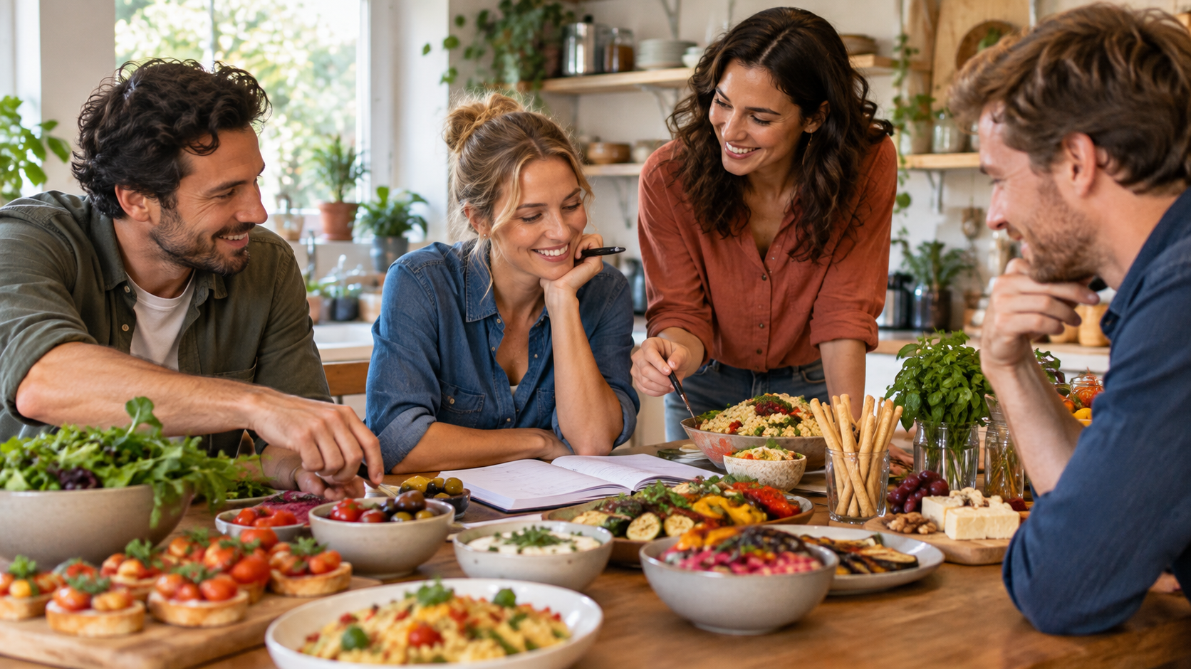 Rezeptideen für ein Buffet sammeln