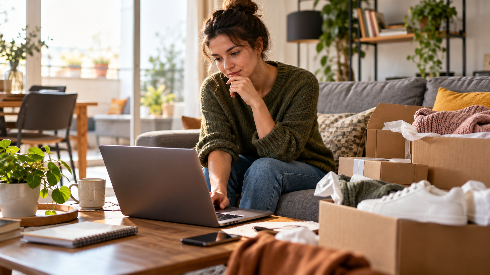 Über Online-Shopping abwägen