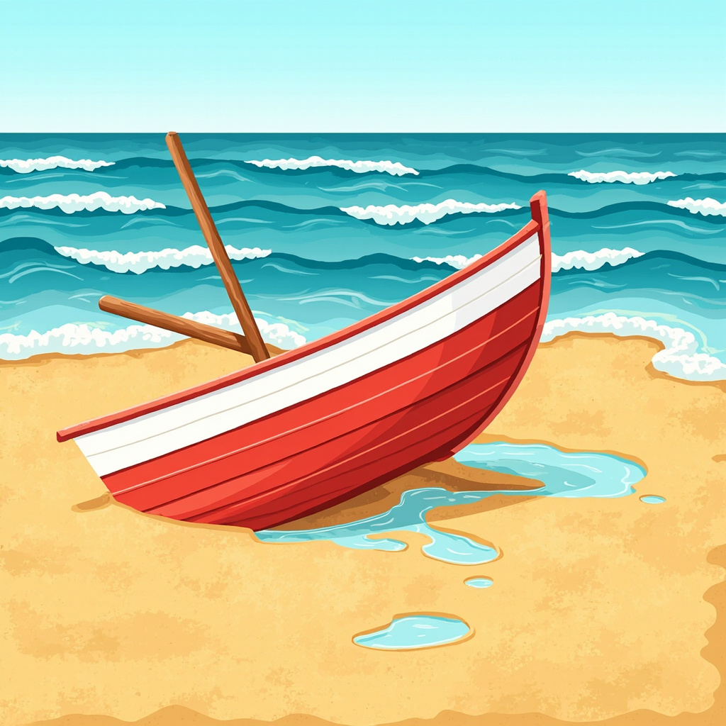 aground