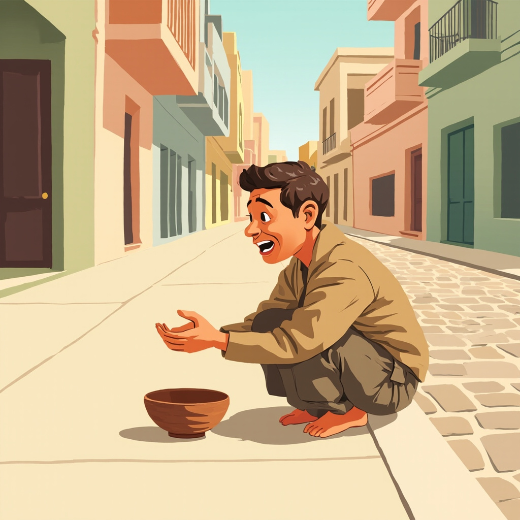 begging