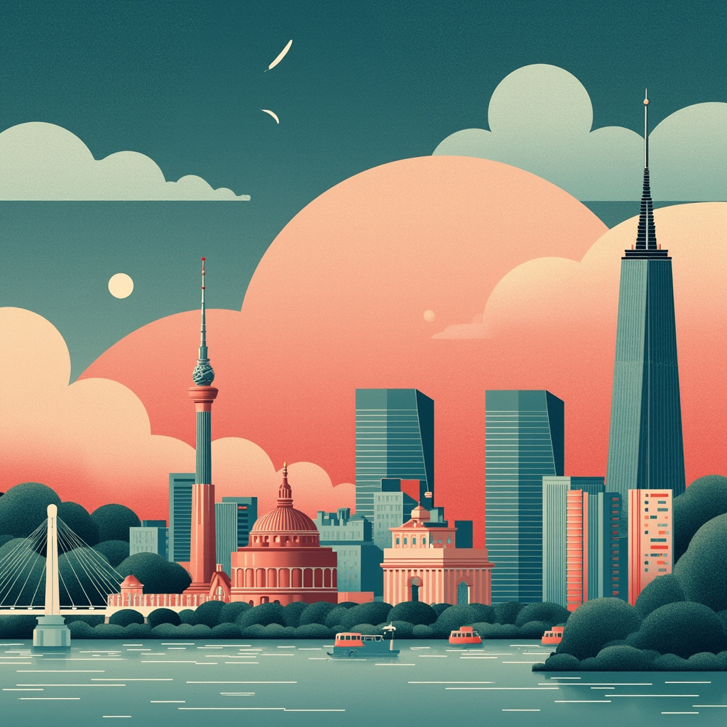 Look at famous city photos