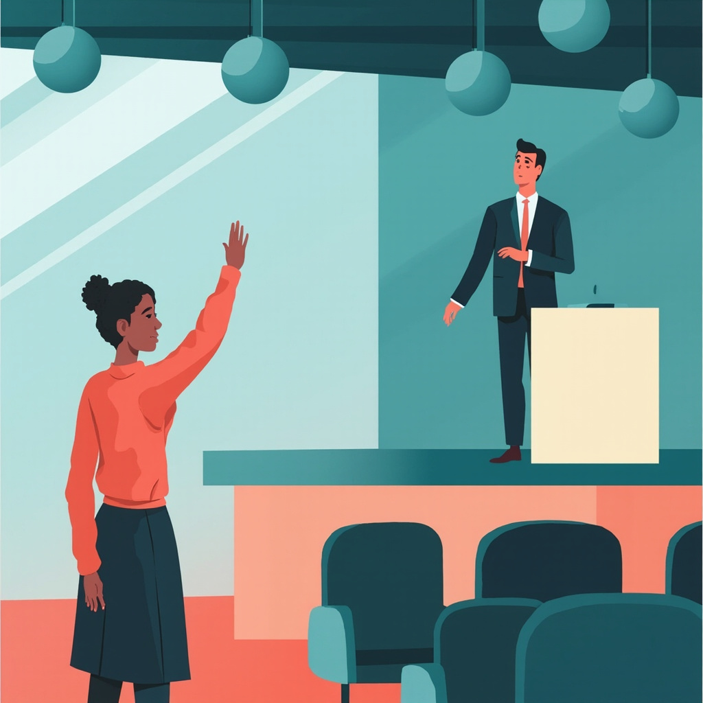 Ask for clarification in a lecture